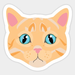 Sad cat face Sticker